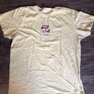 YELLOW LIFE IS GOOD T-SHIRT